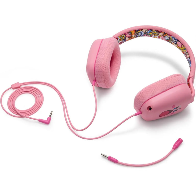 PowerA Wired Stereo Headset Headphones Nintendo Switch Pink Kirby Mouthful NSHS0299-01 - SuperOffice