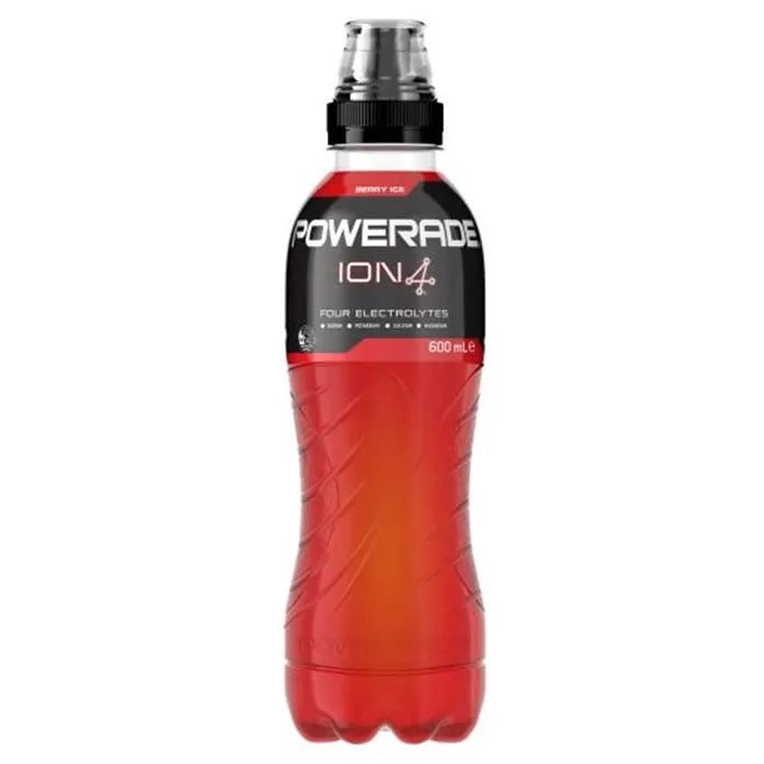 Powerade Berry Ice ION4 Sports Drink Electrolytes 600ml Pack 12 Carton Bulk 477320 (Berry Ice) - SuperOffice