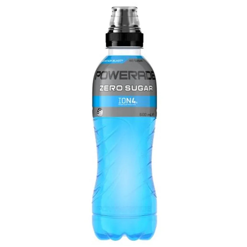 Powerade Mountain Blast Zero Sugar ION4 Sports Drink Electrolytes 600ml Pack 12 Carton Bulk 339153 (Mountain Blast Zero) - SuperOffice