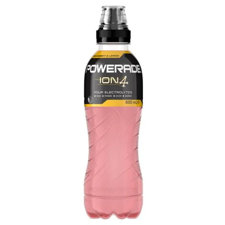 Powerade Strawberry & Lemon ION4 Sports Drink Electrolytes 600ml Pack 12 Carton Bulk 678748 (Strawberry & Lemon) - SuperOffice