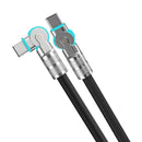 Powerwave 2M USB-C LED Charging Cable Adjustable Head & USB-A Adapter Nintendo Switch 2 169411 - SuperOffice