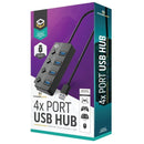 Powerwave 4 Port USB 3.0 Hub Black 166595 - SuperOffice