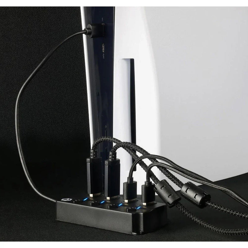 Powerwave 4 Port USB 3.0 Hub Black 166595 - SuperOffice