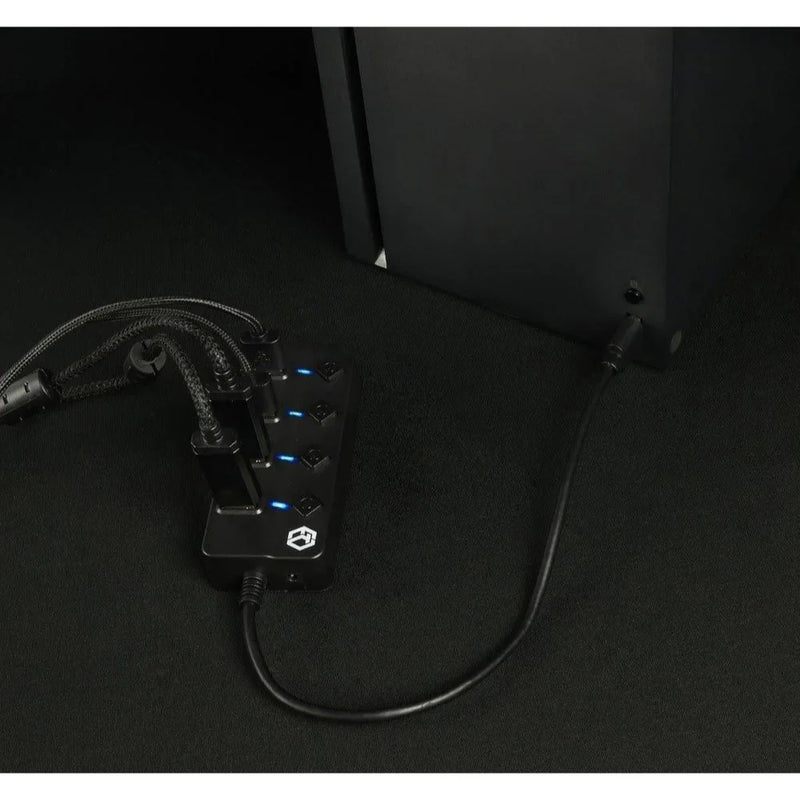 Powerwave 4 Port USB 3.0 Hub Black 166595 - SuperOffice