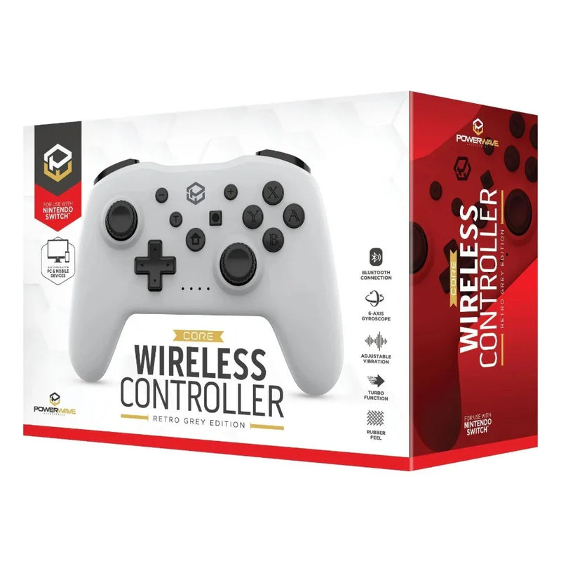 Powerwave Core Wireless Controller for Nintendo Switch Retro Grey 167184 - SuperOffice