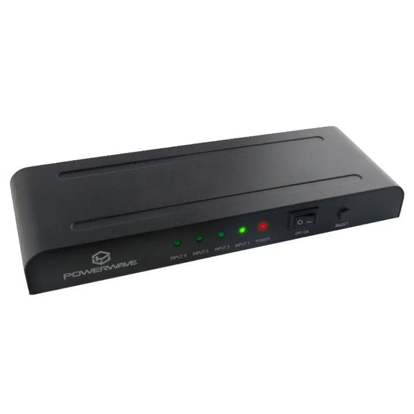 Powerwave HDMI 4K 2.0 4 Port Switch Black 166596 - SuperOffice