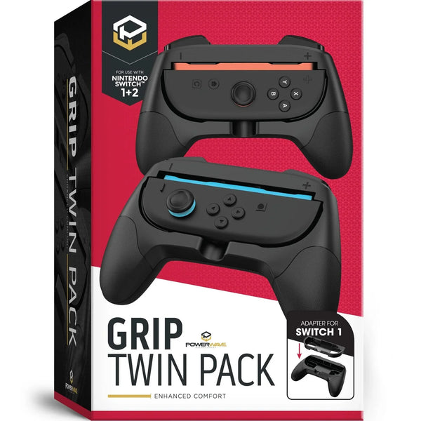 Powerwave Joy Con Grips Twin Pack for Nintendo Switch 1 and 2 170173 - SuperOffice