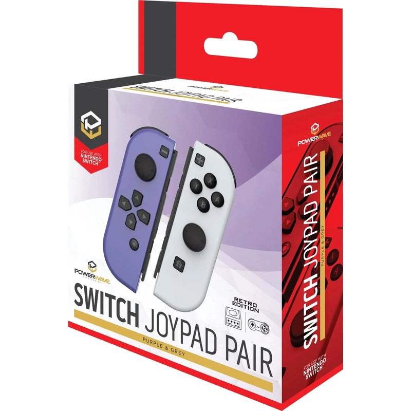 Powerwave Nintendo Switch Retro Joypad Controllers Pair Purple & Grey 163393 - SuperOffice