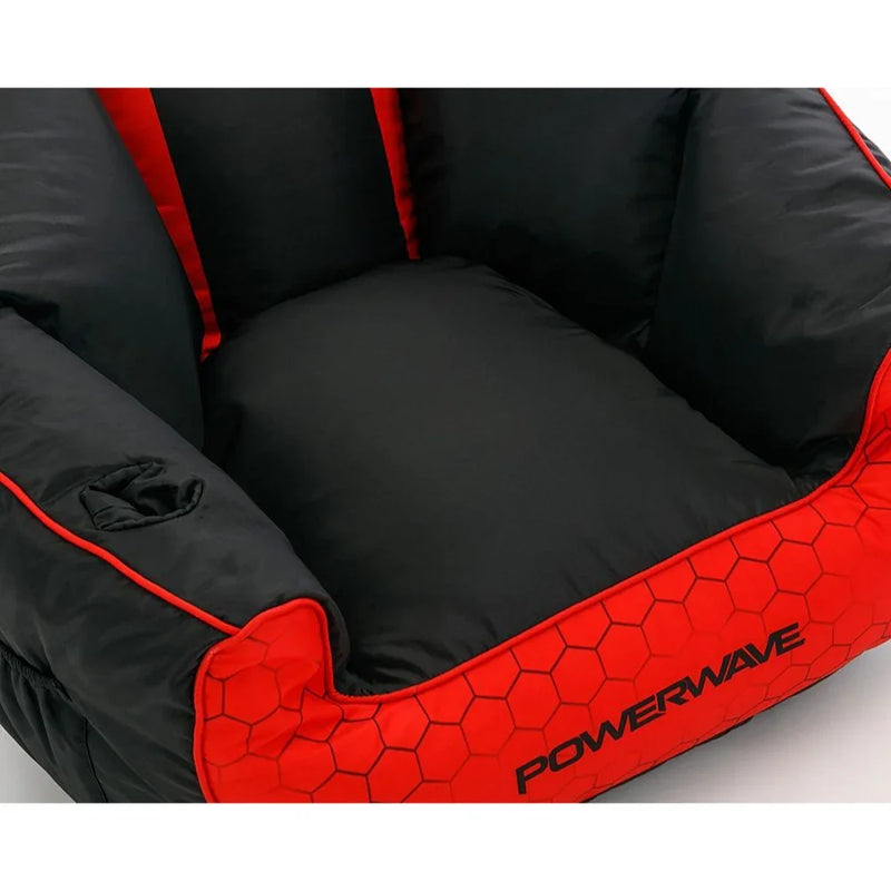 Powerwave PUFF Gaming Bean Bag Chair Red 165691 - SuperOffice