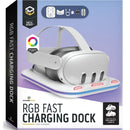 Powerwave RGB Fast Charging Dock Charger for Meta Quest 3 & 3S VR Headset 171322 - SuperOffice