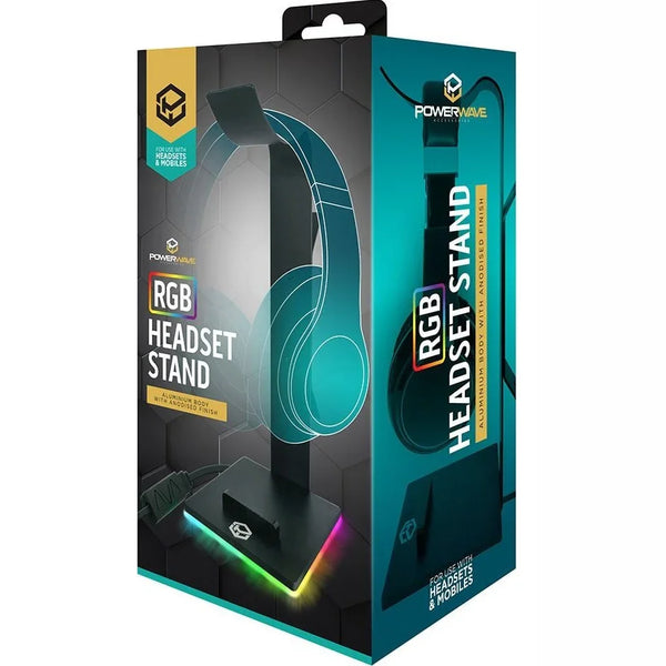 Powerwave RGB Lights Headset Headphones Stand 157256 - SuperOffice