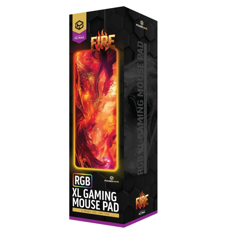 Powerwave RGB XL Mouse Pad Fire 168596 - SuperOffice