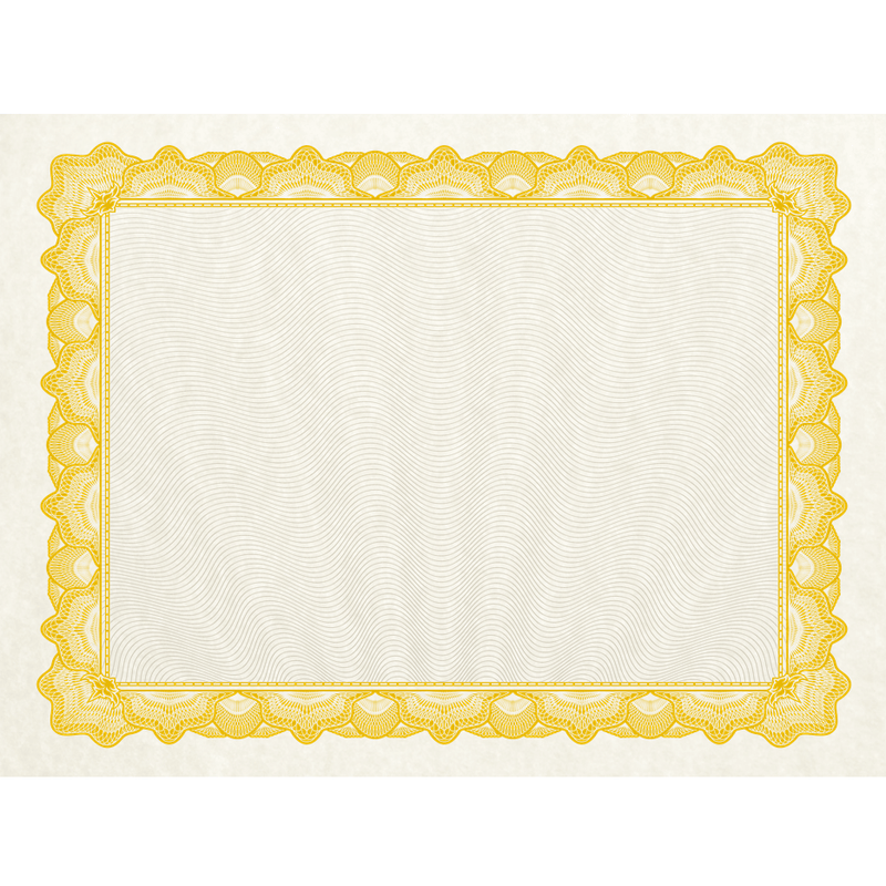 Premium Certificate Award Parchment Paper A4 Gold Border 90GSM 25 Sheets Gold90 - SuperOffice