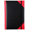 Premium Cumberland Black Red Notebook Casebound Ruled Elastic Closure 200 Leaf A5 3002 - SuperOffice