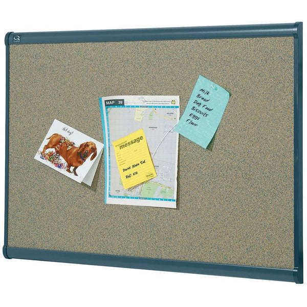 Prestige Corkboard Graphite 900 X 600Mm QTB243G - SuperOffice
