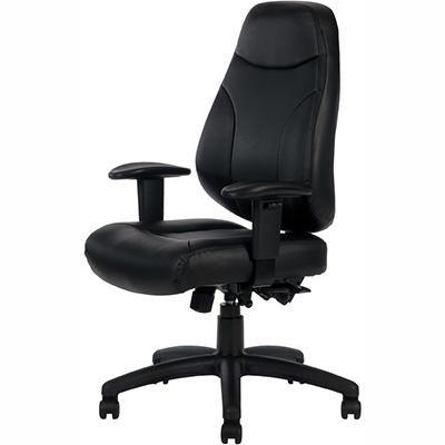 Preston Managerial Chair High Back With Arms Black YS46PU - SuperOffice