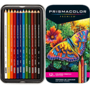 Prismacolor 12 Premier Colour Pencils Tin Set Soft Core Artists Professional PC952 - SuperOffice