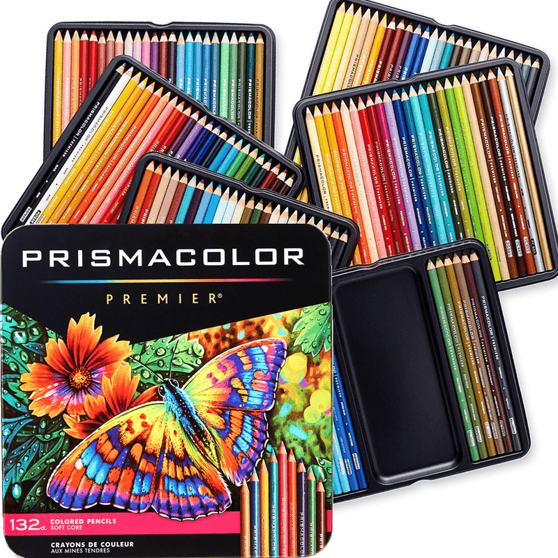 Prismacolor 132 Premier Colour Pencils Tin Set Soft Core PC1132 - SuperOffice