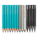 Prismacolor 18pc Graphite Sketching Pencils Eraser Sharpener Tin Set 24261 - SuperOffice