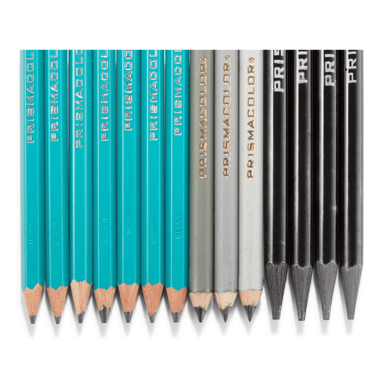 Prismacolor 18pc Graphite Sketching Pencils Eraser Sharpener Tin Set 24261 - SuperOffice