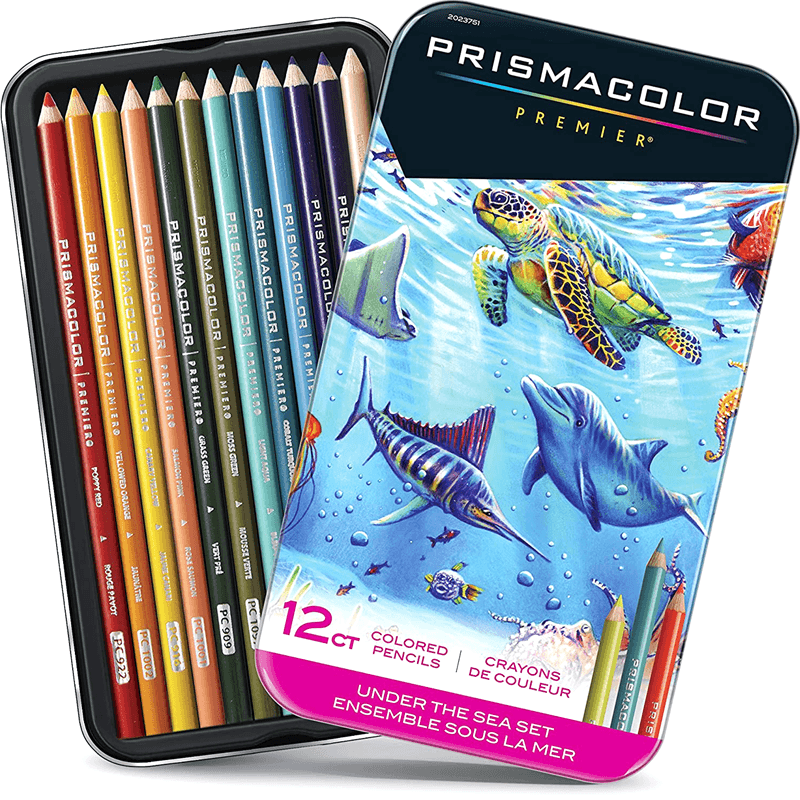 Prismacolor Premier 12 Under The Sea Coloured Pencils Tin Set PC2023751 - SuperOffice