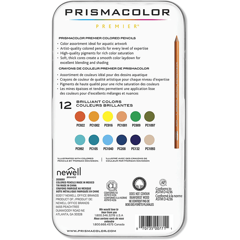 Prismacolor Premier 12 Under The Sea Coloured Pencils Tin Set PC2023751 - SuperOffice
