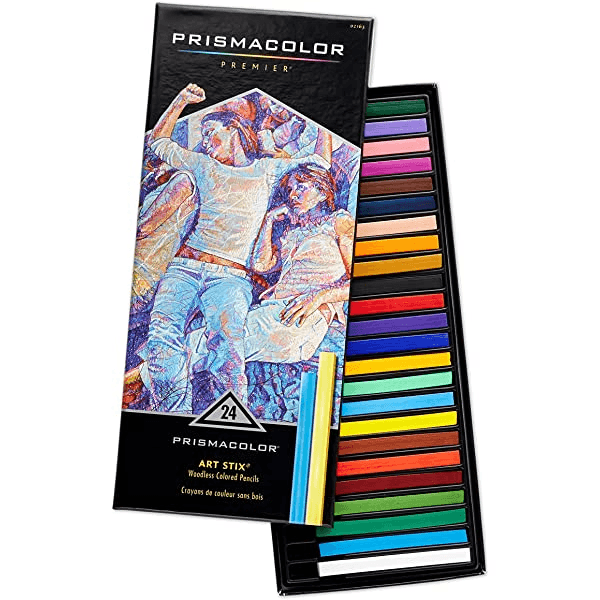 Prismacolor Premier 24 Art Stix Woodless Coloured Pencils Core Pack Sticks AS2163 - SuperOffice