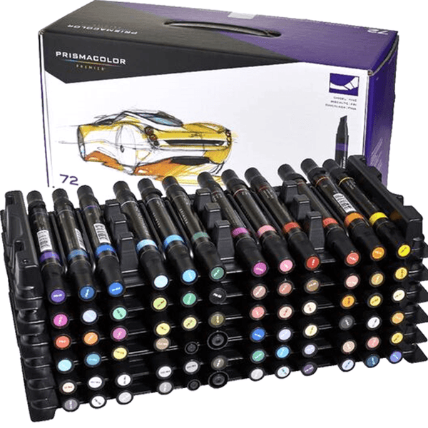 Prismacolor Premier Double Sided Art Markers Brush Chisel Tip Dual End 72 Pack BP72S - SuperOffice