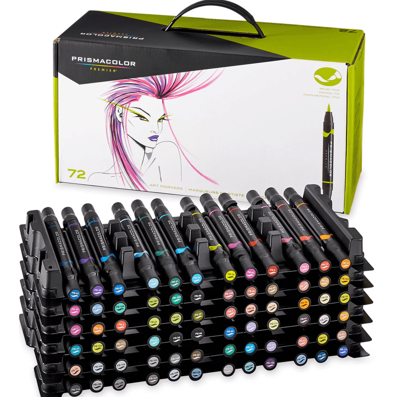 Prismacolor Premier Double Sided Art Markers Brush Fine Tip Dual End 72 Pack PB-1773303 - SuperOffice