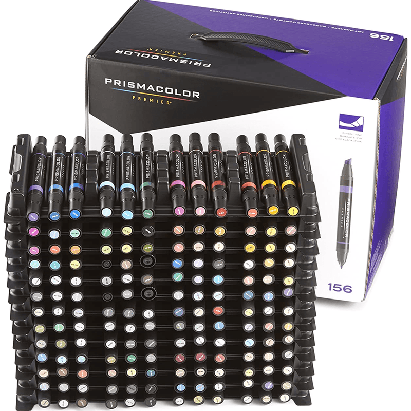 Prismacolor Premier Double Sided Art Markers Chisel Fine Tip Dual End 156 Pack BP156S - SuperOffice