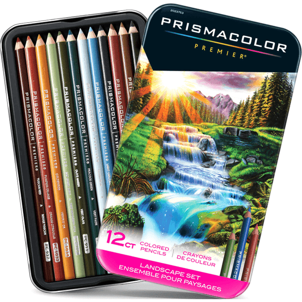 Prismacolor Premier Landscape Coloured Pencils Tin Set Soft Core Artists Professional PC2023753 (LANDSCAPE) - SuperOffice