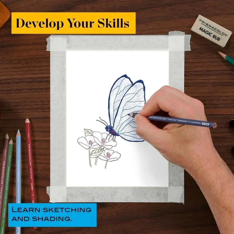 Prismacolor Premier Techniques Animal Drawing Coloured Pencils 12 Set Tin PC2199770 - SuperOffice