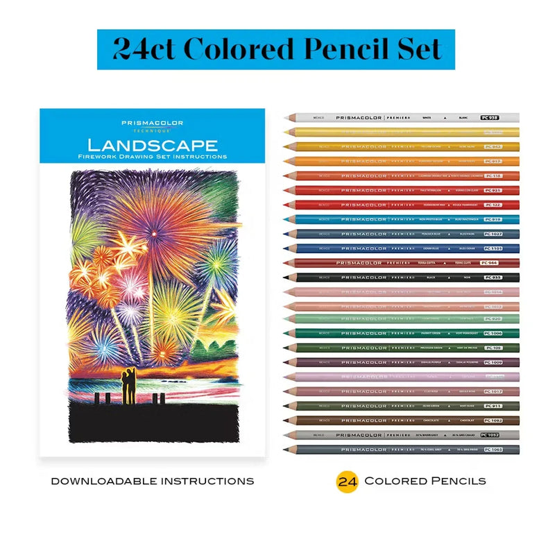 Prismacolor Technique Fireworks Drawing Coloured Pencils 24 Tin Set 2209368 - SuperOffice