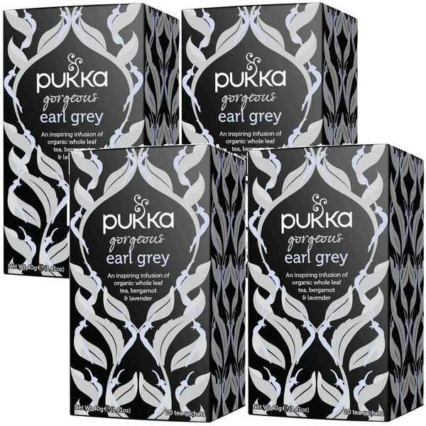 Pukka Tea Gorgeous Earl Grey 20 Teabags 4 Pack 05060229011619 - SuperOffice