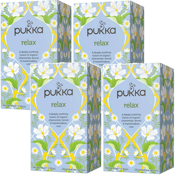 Pukka Tea Relax 20 Teabags 4 Pack 05065000523534 - SuperOffice