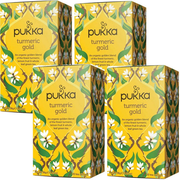 Pukka Tea Turmeric Gold 20 Teabags 4 Pack | SuperOffice