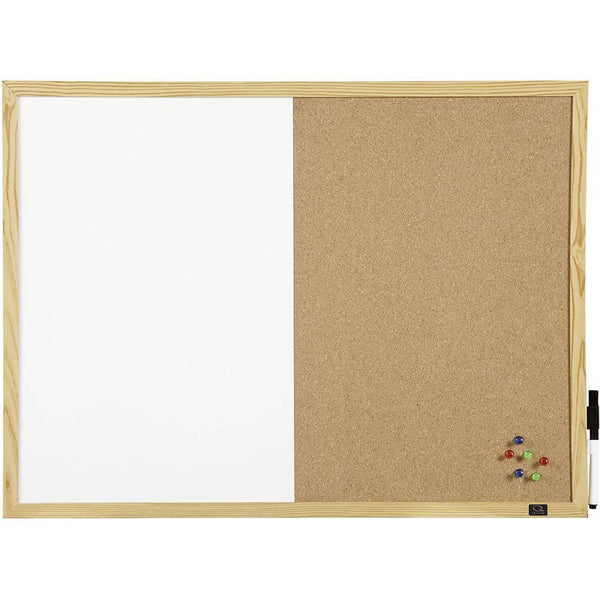 Quartet Combination Board Pine Frame 900 X 600Mm QTNNCC0906 - SuperOffice