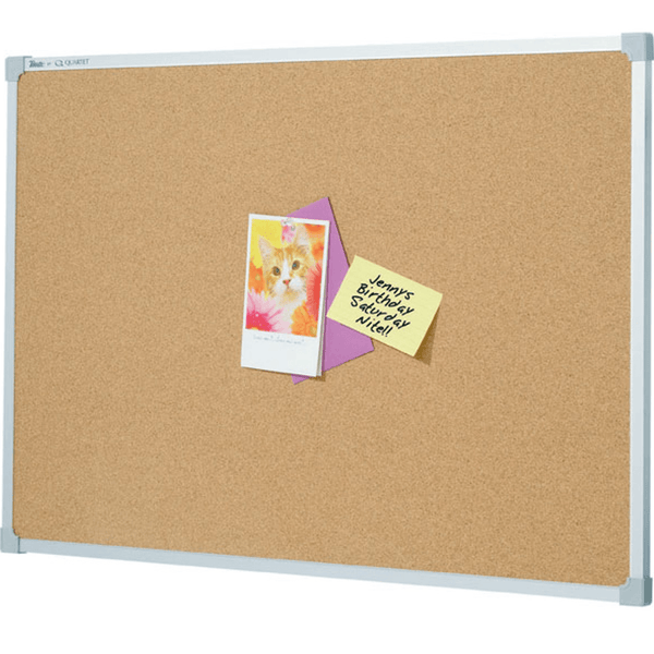 Quartet Corkboard Aluminium Frame 900x600mm Cork Pin Sign Board QTNNC0906 - SuperOffice