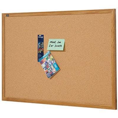 Quartet Corkboard Oak Frame 1500 X 900Mm QT305 - SuperOffice