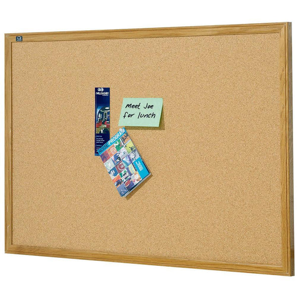 Quartet Corkboard Oak Frame 580 X 890Mm QT35-380352Q - SuperOffice