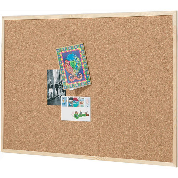 Quartet Economy Woodframe Cork Board 450 X 600Mm QTNNCE0456 - SuperOffice