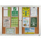 Quartet Enclosed Corkboard 2 Door Aluminium Frame 1200 X 900Mm QT2364 - SuperOffice
