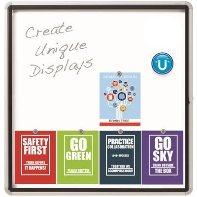 Quartet Enclosed Magnetic Whiteboard 965 X 990Mm QTEEHM3938 - SuperOffice