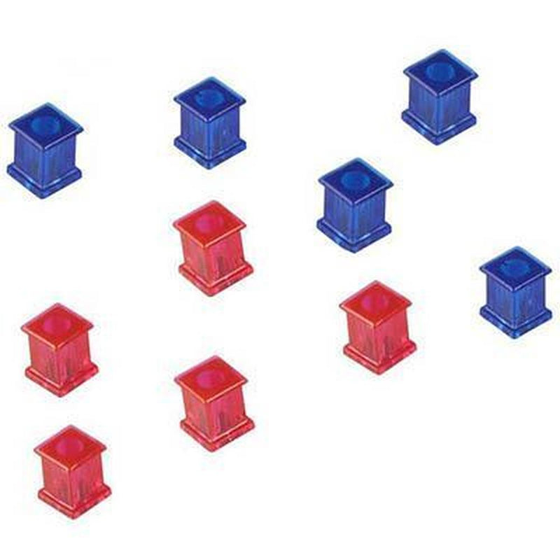 Quartet Extra Strong Magnetic Squares Red/Blue Pack 10 QT7511 - SuperOffice
