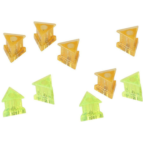 Quartet Extra Strong Magnetic Triangles Green/Orange Pack 10 QT7510 - SuperOffice