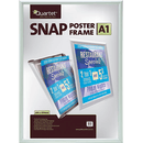 Quartet Instant Poster Snap Insert Frame A1 Silver Border Aluminium Wall Mount 0332170 - SuperOffice