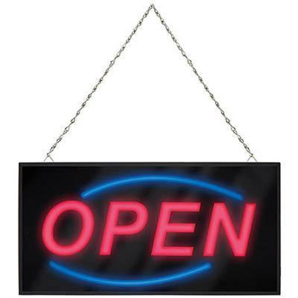 Quartet Led Open Sign 20 X 480 X 250Mm Black QTLEDOPVL - SuperOffice