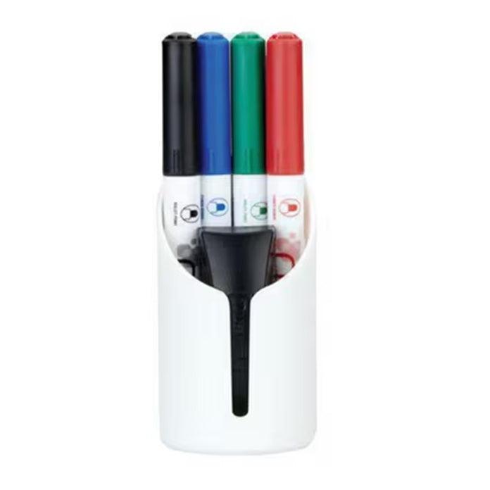 Quartet Magnetic Cup With Markers Eraser Set Whiteboard Glassboard QTACCCUP - SuperOffice