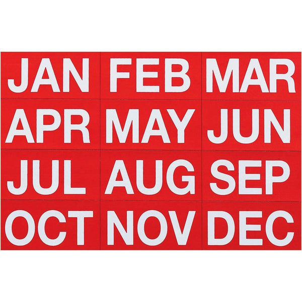 Quartet Magnetic Months Red Pack 12 QTMM13 - SuperOffice