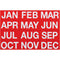 Quartet Magnetic Months Red Pack 12 QTMM13 - SuperOffice